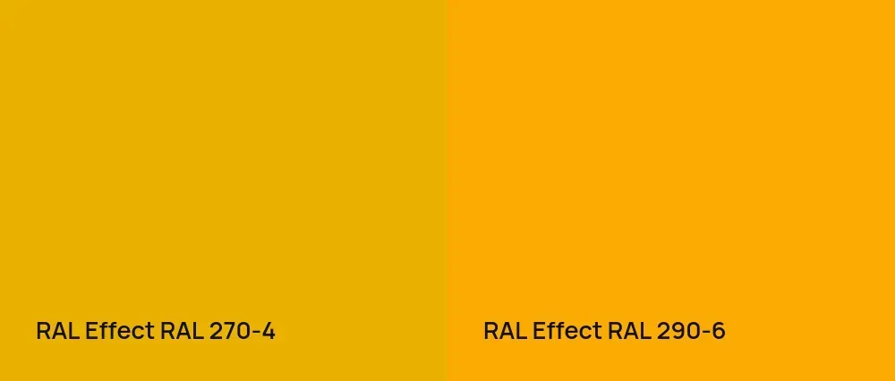 RAL Effect  RAL 270-4 vs RAL Effect  RAL 290-6