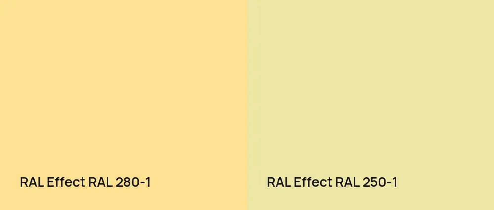 RAL Effect  RAL 280-1 vs RAL Effect  RAL 250-1