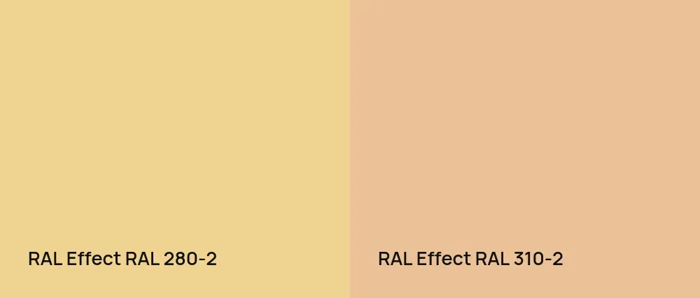 RAL Effect  RAL 280-2 vs RAL Effect  RAL 310-2