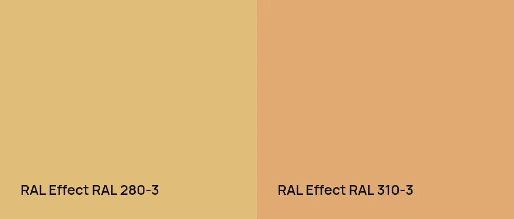RAL Effect  RAL 280-3 vs RAL Effect  RAL 310-3