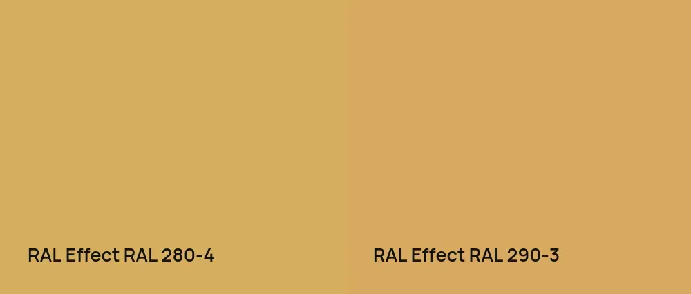 RAL Effect  RAL 280-4 vs RAL Effect  RAL 290-3