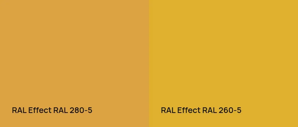 RAL Effect  RAL 280-5 vs RAL Effect  RAL 260-5
