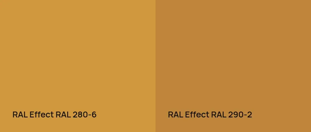 RAL Effect  RAL 280-6 vs RAL Effect  RAL 290-2