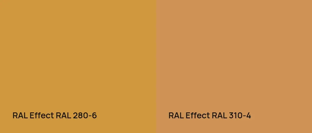 RAL Effect  RAL 280-6 vs RAL Effect  RAL 310-4