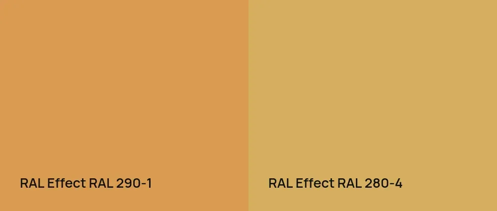 RAL Effect  RAL 290-1 vs RAL Effect  RAL 280-4