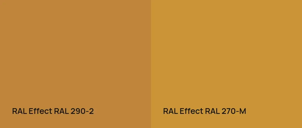RAL Effect  RAL 290-2 vs RAL Effect  RAL 270-M