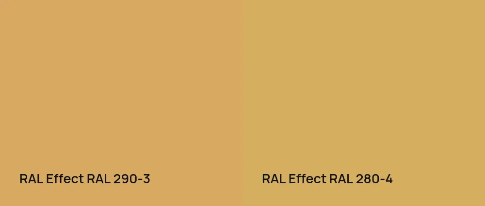 RAL Effect  RAL 290-3 vs RAL Effect  RAL 280-4