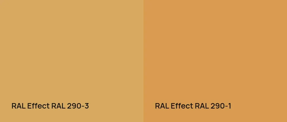 RAL Effect  RAL 290-3 vs RAL Effect  RAL 290-1