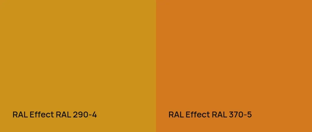RAL Effect  RAL 290-4 vs RAL Effect  RAL 370-5