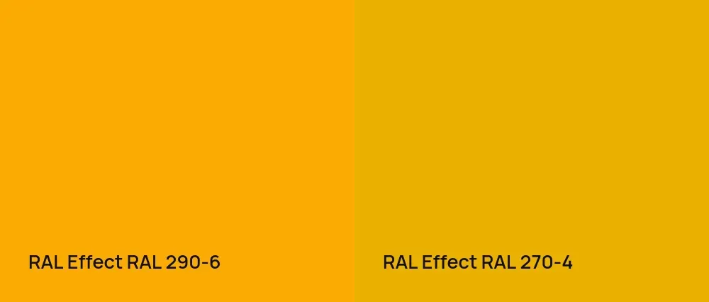 RAL Effect  RAL 290-6 vs RAL Effect  RAL 270-4