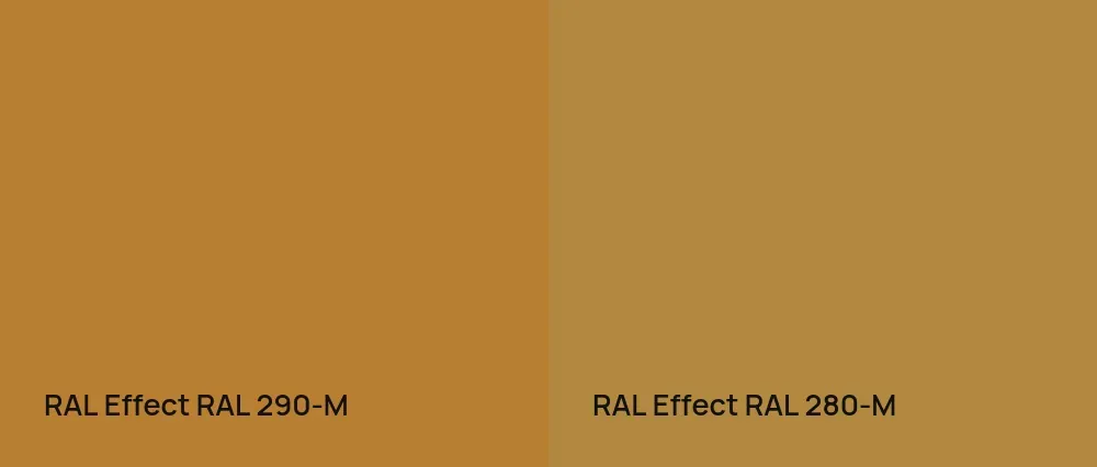 RAL Effect  RAL 290-M vs RAL Effect  RAL 280-M