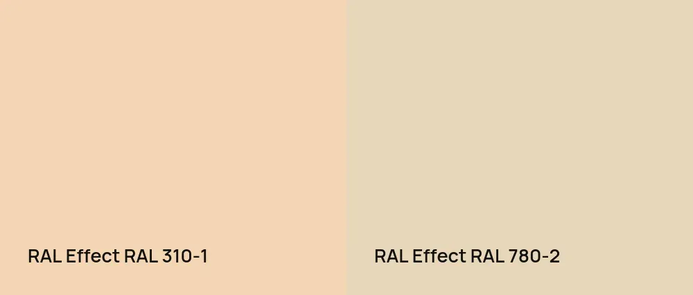 RAL Effect  RAL 310-1 vs RAL Effect  RAL 780-2