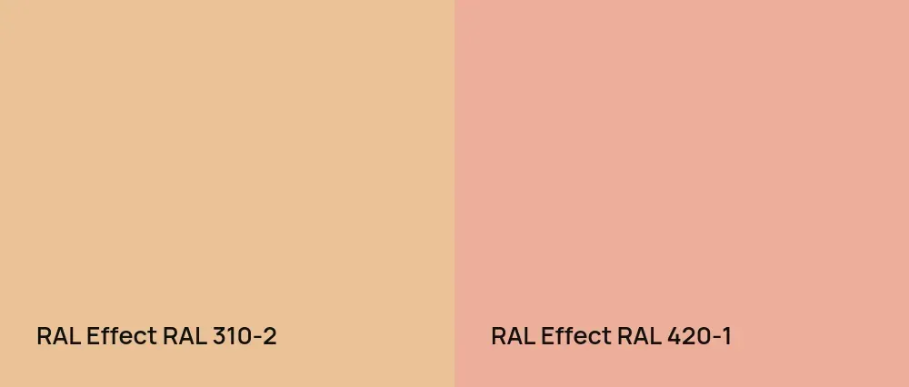 RAL Effect  RAL 310-2 vs RAL Effect  RAL 420-1