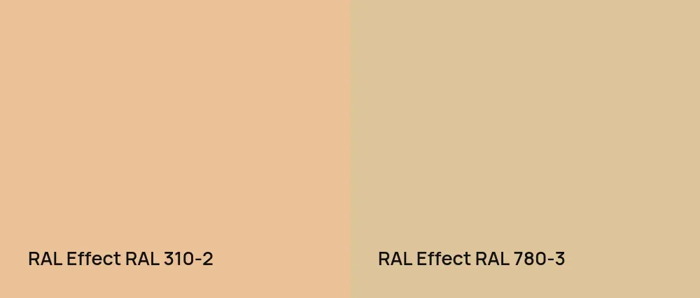 RAL Effect  RAL 310-2 vs RAL Effect  RAL 780-3