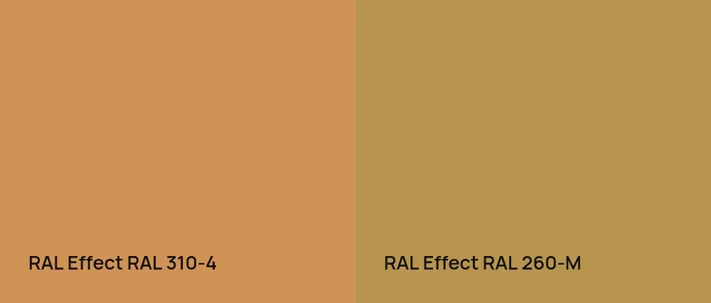 RAL Effect  RAL 310-4 vs RAL Effect  RAL 260-M