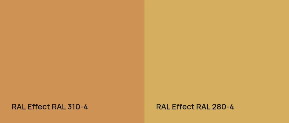 RAL Effect  RAL 310-4 vs RAL Effect  RAL 280-4