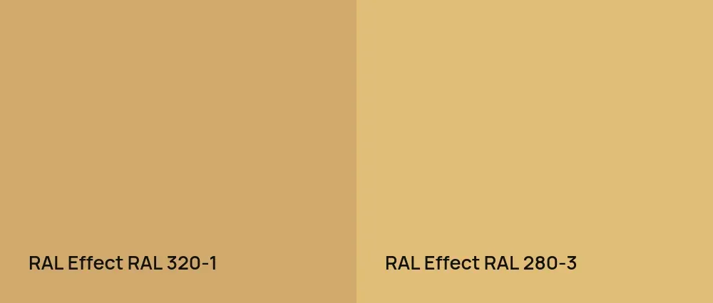 RAL Effect  RAL 320-1 vs RAL Effect  RAL 280-3