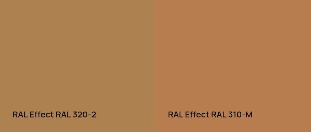 RAL Effect  RAL 320-2 vs RAL Effect  RAL 310-M