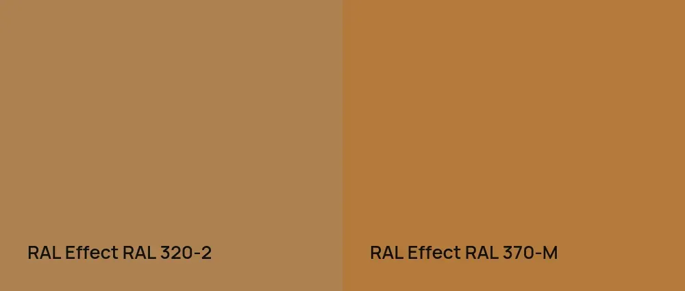 RAL Effect  RAL 320-2 vs RAL Effect  RAL 370-M