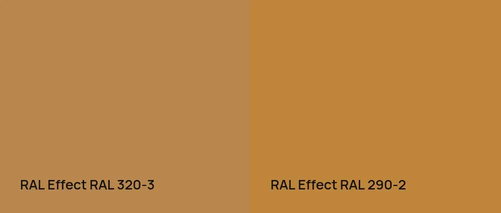 RAL Effect  RAL 320-3 vs RAL Effect  RAL 290-2