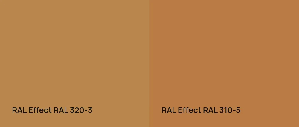 RAL Effect  RAL 320-3 vs RAL Effect  RAL 310-5