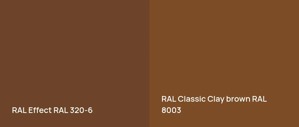 RAL Effect  RAL 320-6 vs RAL Classic  Clay brown RAL 8003