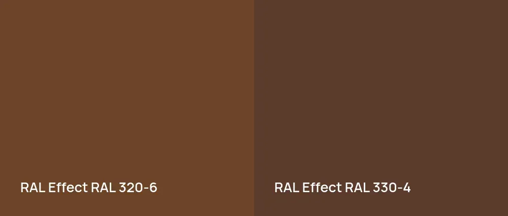 RAL Effect  RAL 320-6 vs RAL Effect  RAL 330-4