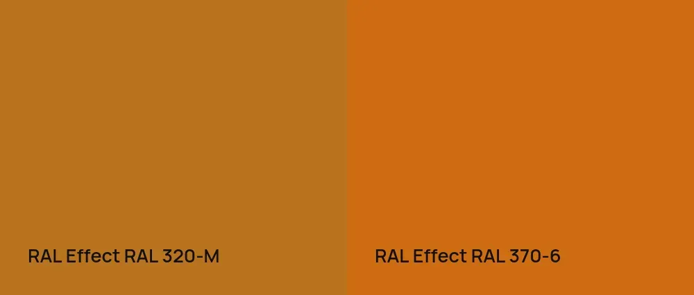 RAL Effect  RAL 320-M vs RAL Effect  RAL 370-6
