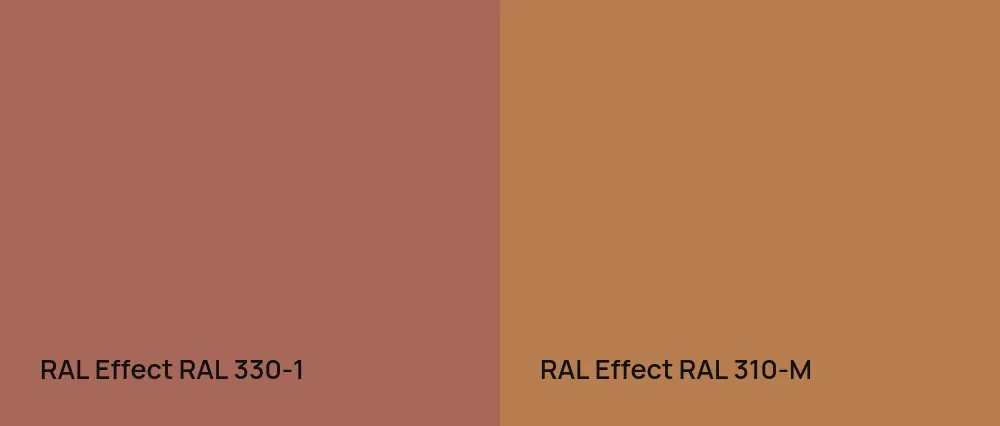 RAL Effect  RAL 330-1 vs RAL Effect  RAL 310-M