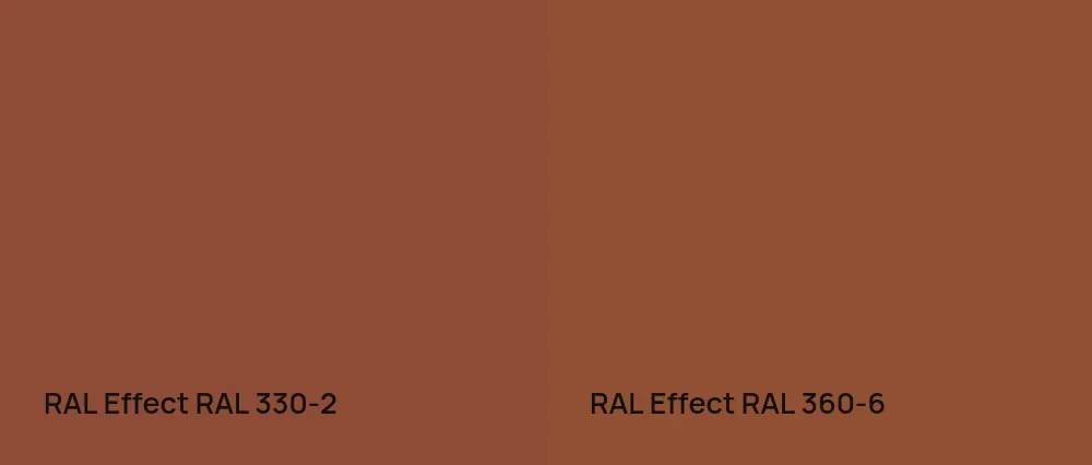 RAL Effect  RAL 330-2 vs RAL Effect  RAL 360-6