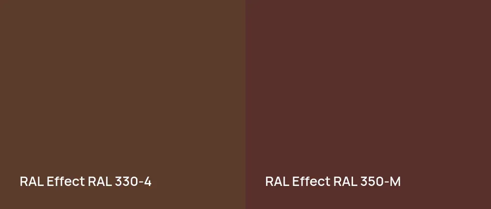 RAL Effect  RAL 330-4 vs RAL Effect  RAL 350-M