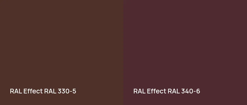 RAL Effect  RAL 330-5 vs RAL Effect  RAL 340-6