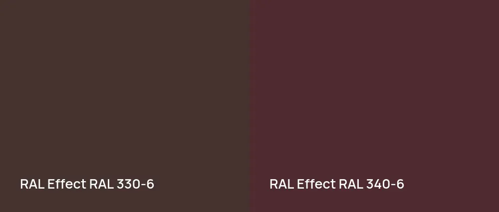 RAL Effect  RAL 330-6 vs RAL Effect  RAL 340-6