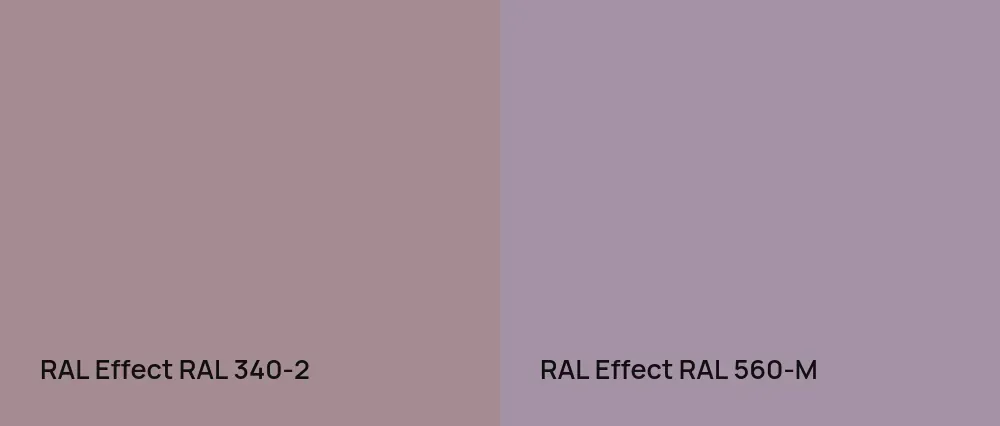 RAL Effect  RAL 340-2 vs RAL Effect  RAL 560-M