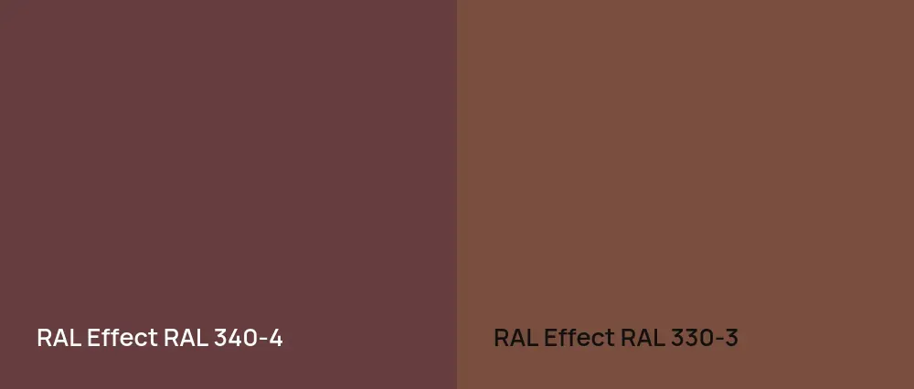 RAL Effect  RAL 340-4 vs RAL Effect  RAL 330-3