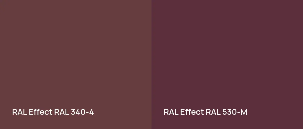RAL Effect  RAL 340-4 vs RAL Effect  RAL 530-M