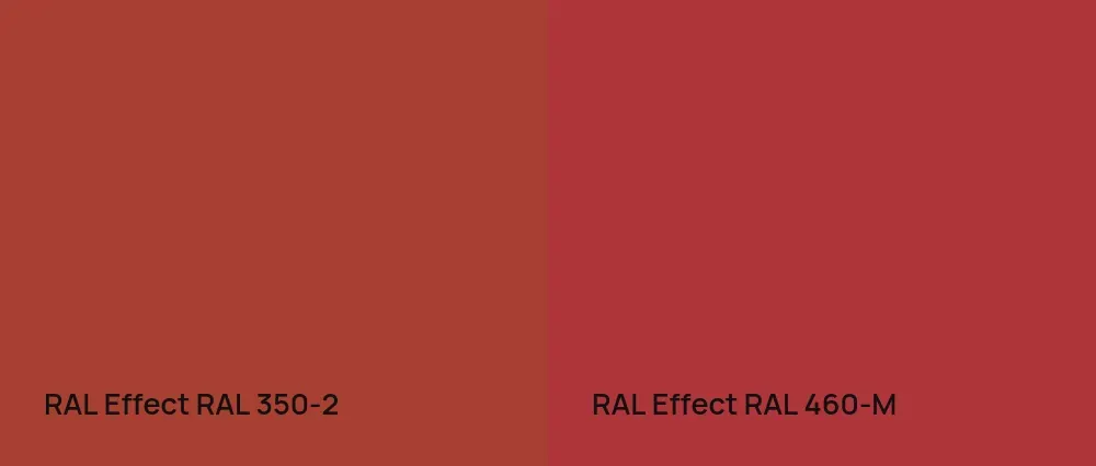 RAL Effect  RAL 350-2 vs RAL Effect  RAL 460-M