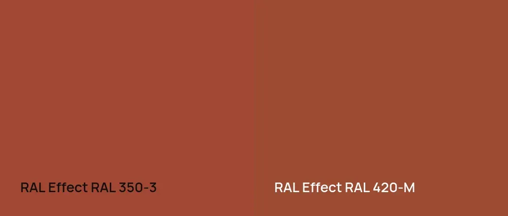 RAL Effect  RAL 350-3 vs RAL Effect  RAL 420-M