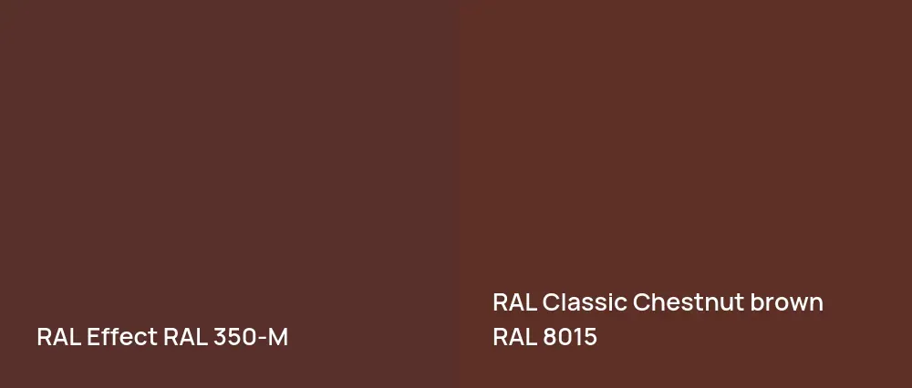 RAL Effect  RAL 350-M vs RAL Classic  Chestnut brown RAL 8015