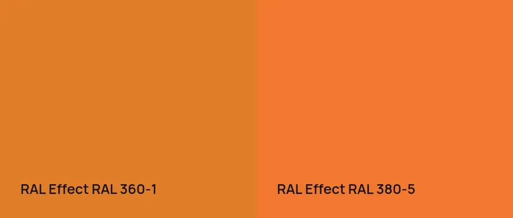 RAL Effect  RAL 360-1 vs RAL Effect  RAL 380-5