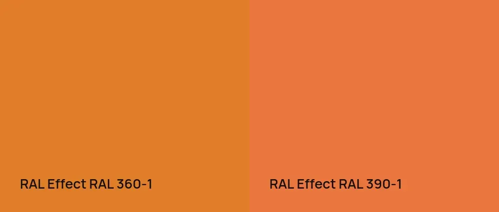 RAL Effect  RAL 360-1 vs RAL Effect  RAL 390-1