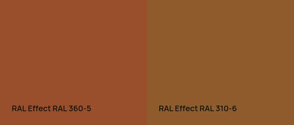 RAL Effect  RAL 360-5 vs RAL Effect  RAL 310-6