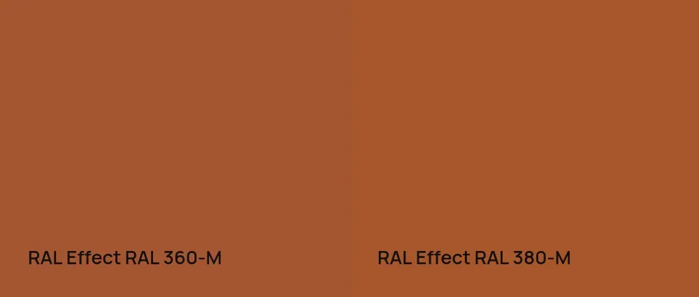 RAL Effect  RAL 360-M vs RAL Effect  RAL 380-M