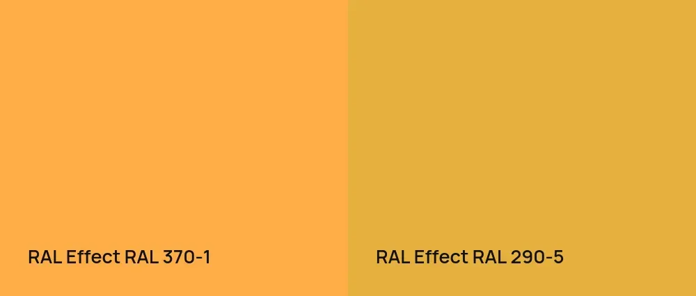 RAL Effect  RAL 370-1 vs RAL Effect  RAL 290-5