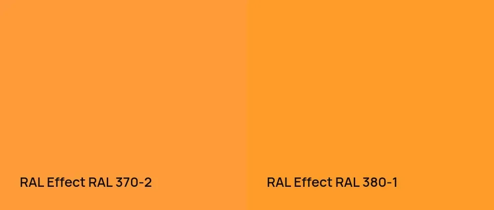 RAL Effect  RAL 370-2 vs RAL Effect  RAL 380-1