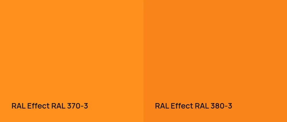 RAL Effect  RAL 370-3 vs RAL Effect  RAL 380-3