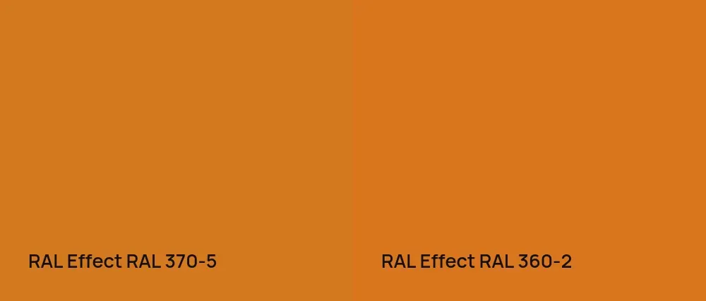 RAL Effect  RAL 370-5 vs RAL Effect  RAL 360-2