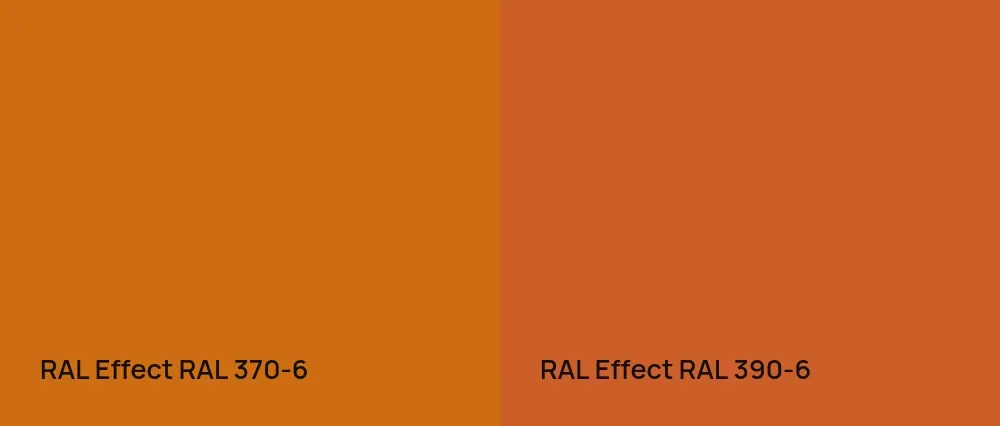 RAL Effect  RAL 370-6 vs RAL Effect  RAL 390-6