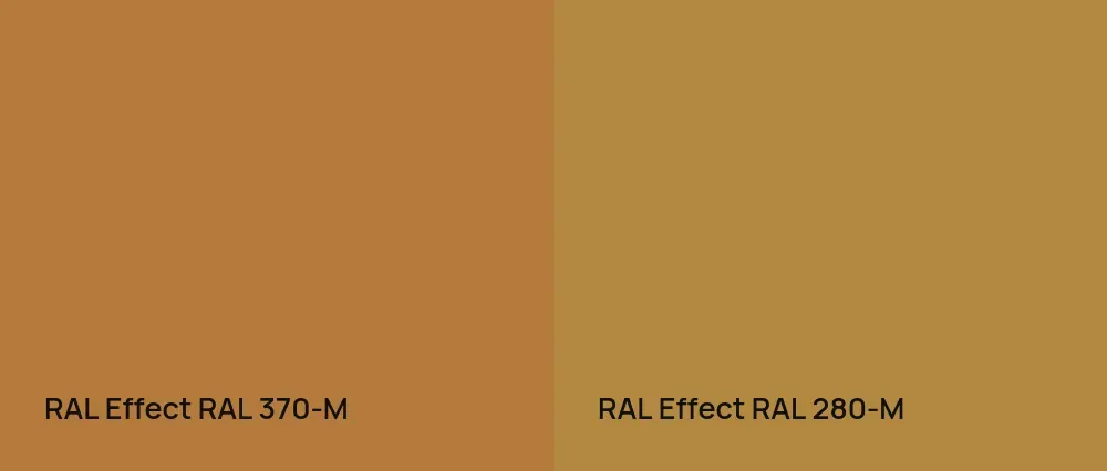 RAL Effect  RAL 370-M vs RAL Effect  RAL 280-M