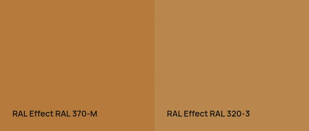 RAL Effect  RAL 370-M vs RAL Effect  RAL 320-3